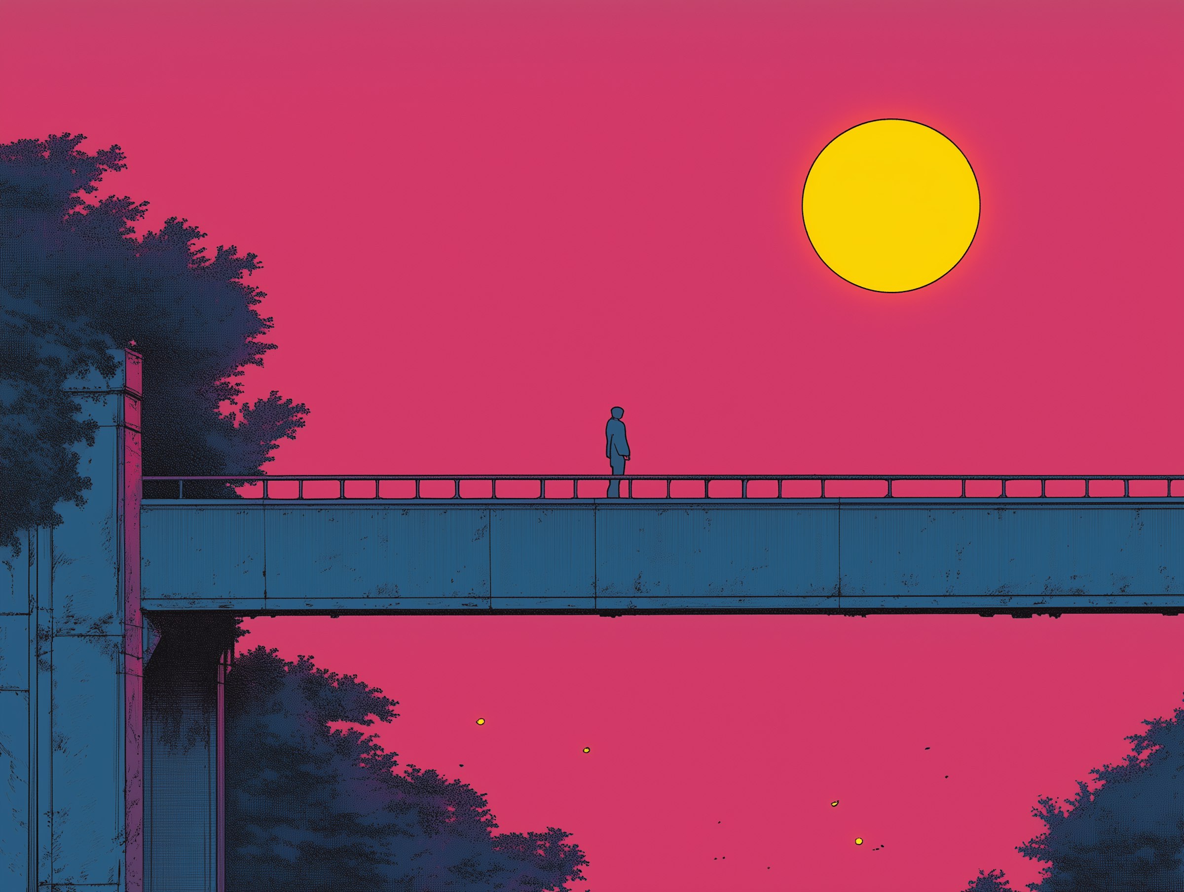 Solitary Figure on Bridge at Sunset.jpeg